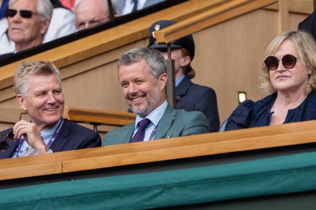 2025-07-07 Wimbledon 2025 LONDON, ENGLAND - JULY 7: King Frederik of Denmark, King of Denmark, Frederik X during Wimbledon 2025 at All England Lawn Tennis & Croquet Club on July 7, 2025 in London, England. London All England Lawn Tennis & Croquet Club England Content not available for redistribution in The Netherlands directly or indirectly through any third parties. Copyright: xMarleenxFouchierx