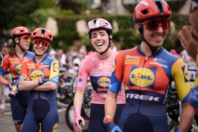 Anna Henderson (Lidl - Trek) before the 3rd stage of the Giro d™Italia Women, from Vezza d™Oglio to Trento, Italy Tuesday, July 08, 2025. - cycling .  Copyright: xMarcoxAlpozzi LaPressex
