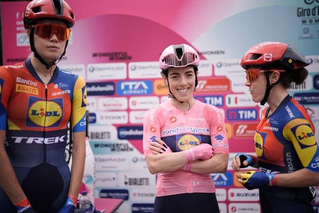 Anna Henderson (Lidl - Trek) before the 3rd stage of the Giro d™Italia Women, from Vezza d™Oglio to Trento, Italy Tuesday, July 08, 2025. - cycling .  Copyright: xMarcoxAlpozzi LaPressex
