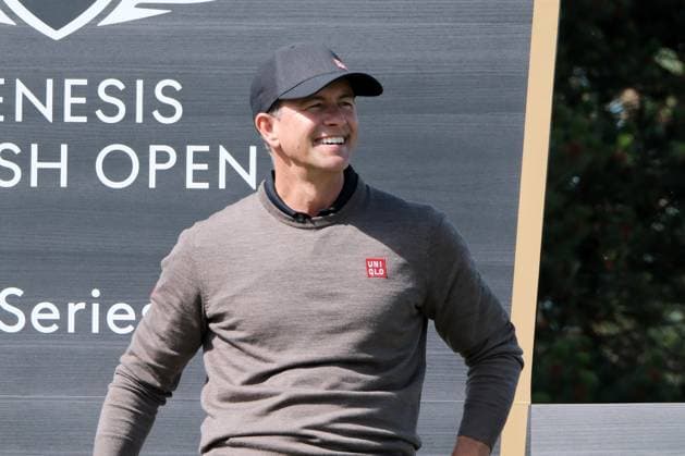 UK: The Genesis Scottish Open at The Renaissance Club, North Berwick, Scotland on 08 July 2025: Pictured: Adam Scott (Australia) on the 10th tee during a practice round at the Genesis Scottish Open 2025 at The Renaissance Club, North Berwick, Scotland North Berwick The Renaissance Club Scotland Copyright: xAlexxToddx