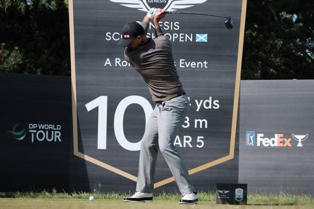 UK: The Genesis Scottish Open at The Renaissance Club, North Berwick, Scotland on 08 July 2025: Pictured: Adam Scott (Australia) on the 10th tee during a practice round at the Genesis Scottish Open 2025 at The Renaissance Club, North Berwick, Scotland North Berwick The Renaissance Club Scotland Copyright: xAlexxToddx