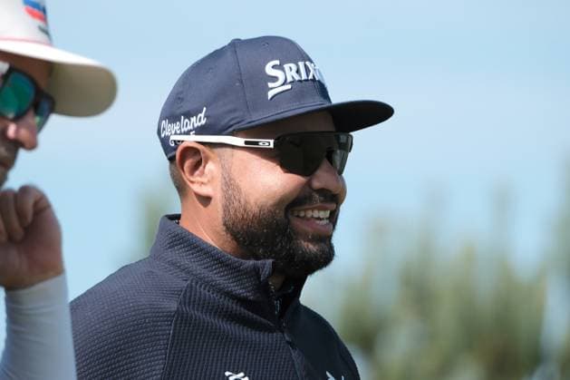 UK: The Genesis Scottish Open at The Renaissance Club, North Berwick, Scotland on 08 July 2025: Pictured: J J Spaun (USA) on the 10th tee during a practice round at the Genesis Scottish Open 2025 at The Renaissance Club, North Berwick, Scotland North Berwick The Renaissance Club Scotland Copyright: xAlexxToddx