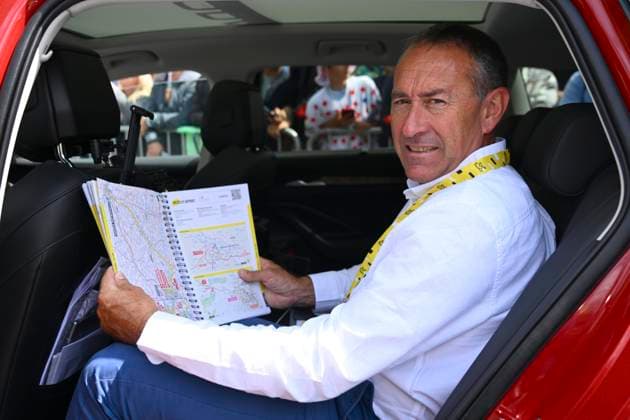 Tour de France 2025 Stage 4 ROUEN, FRANCE - JULY 08 : Gouvenou Thierry (FRA) race director of ASO during stage 4 of the 112th edition of Tour de France an UCI World Tour 2.UWT cycling road race stage for Men Elite of 173 km with start in Amiens Metropole and finish in Rouen on July 8, 2025 in Rouen, France, 08 07 2025 ( Motordriver Kenny Verfaillie - Rouen France  Copyright: xVincentxKalutx