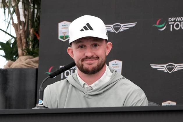 UK: The Genesis Scottish Open at The Renaissance Club, North Berwick, Scotland on 08 July 2025: Pictured: Connor Syme (Scotland) attends a press conference, PK, Pressekonferenz at the Genesis Scottish Open 2025 at The Renaissance Club, North Berwick, Scotland North Berwick The Renaissance Club Scotland Copyright: xAlexxToddx