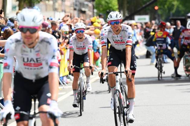 Tour de France 2025 Stage 4 ROUEN, FRANCE - JULY 08 : Politt Nils (GER) of UAE Team Emirates during stage 4 of the 112th edition of Tour de France an UCI World Tour 2.UWT cycling road race stage for Men Elite of 173 km with start in Amiens Metropole and finish in Rouen on July 8, 2025 in Rouen, France, 08 07 2025 ( Motordriver Kenny Verfaillie - Rouen France  Copyright: xVincentxKalutx