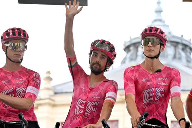 Tour de France 2025 Stage 4 ROUEN, FRANCE - JULY 08 : Healy Ben (IRL) of EF Education - Easypost during stage 4 of the 112th edition of Tour de France an UCI World Tour 2.UWT cycling road race stage for Men Elite of 173 km with start in Amiens Metropole and finish in Rouen on July 8, 2025 in Rouen, France, 08 07 2025 ( Motordriver Kenny Verfaillie - Rouen France  Copyright: xJanxDexMeuleneirx
