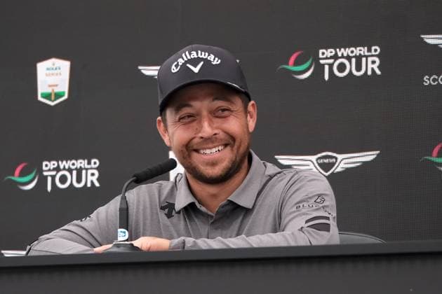 UK: The Genesis Scottish Open at The Renaissance Club, North Berwick, Scotland on 08 July 2025: Pictured: Xander Schauffele (USA) attends a press conference, PK, Pressekonferenz at the Genesis Scottish Open 2025 at The Renaissance Club, North Berwick, Scotland North Berwick The Renaissance Club Scotland Copyright: xAlexxToddx