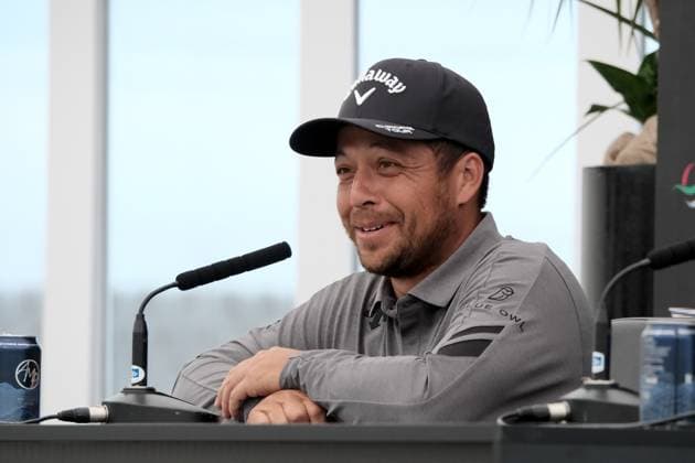 UK: The Genesis Scottish Open at The Renaissance Club, North Berwick, Scotland on 08 July 2025: Pictured: Xander Schauffele (USA) attends a press conference, PK, Pressekonferenz at the Genesis Scottish Open 2025 at The Renaissance Club, North Berwick, Scotland North Berwick The Renaissance Club Scotland Copyright: xAlexxToddx