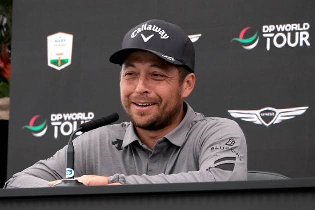 UK: The Genesis Scottish Open at The Renaissance Club, North Berwick, Scotland on 08 July 2025: Pictured: Xander Schauffele (USA) attends a press conference, PK, Pressekonferenz at the Genesis Scottish Open 2025 at The Renaissance Club, North Berwick, Scotland North Berwick The Renaissance Club Scotland Copyright: xAlexxToddx