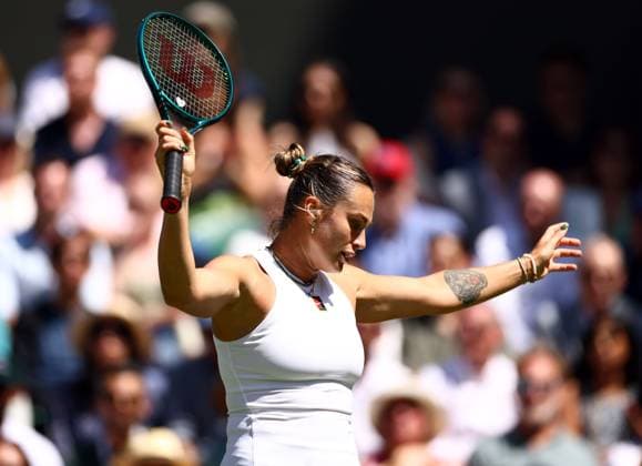 Aryna Sabalenka during her quarter final match Wimbledon Tennis Championships, Day 9, The All England Lawn Tennis and Croquet Club, London, UK - 08 Jul 2025London The All England Lawn Tennis and United Kingdom  Copyright: xJamesxMarsh Shutterstockx 15389336az