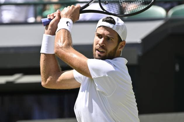 Tennis : Wimbledon -2025 - ITF - Tennis - Wimbledon - ITF - Karen Khachanov -Russie GB  Copyright: xChryslenexCaillaudx xPznewzx