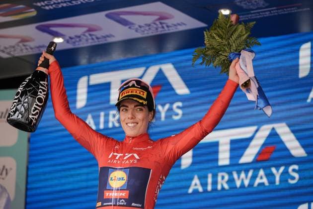 Red Jersey Lidl - Trek™s Henderson Anna during the 3rd stage of the Giro d™Italia Women, from Vezza d™Oglio to Trento, Italy Tuesday, July 08, 2025. - cycling .  Copyright: xMarcoxAlpozzi LaPressex
