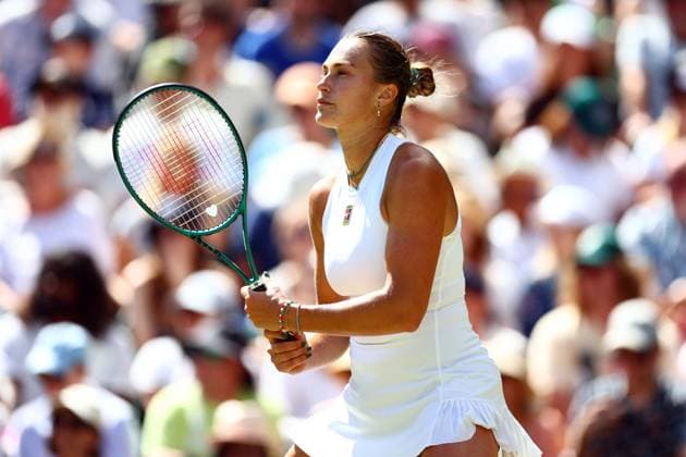 Aryna Sabalenka during her quarter final match Wimbledon Tennis Championships, Day 9, The All England Lawn Tennis and Croquet Club, London, UK - 08 Jul 2025London The All England Lawn Tennis and United Kingdom  Copyright: xJamesxMarsh Shutterstockx 15389336cu