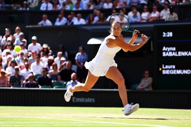 Aryna Sabalenka during her quarter final match Wimbledon Tennis Championships, Day 9, The All England Lawn Tennis and Croquet Club, London, UK - 08 Jul 2025London The All England Lawn Tennis and United Kingdom  Copyright: xJamesxMarsh Shutterstockx 15389336di