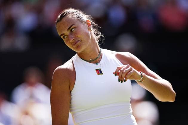 Aryna Sabalenka during her quarter final match Wimbledon Tennis Championships, Day 9, The All England Lawn Tennis and Croquet Club, London, UK - 08 Jul 2025London The All England Lawn Tennis and United Kingdom  Copyright: xEllaxLing Shutterstockx 15389337am