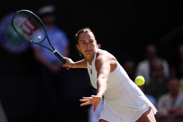 Aryna Sabalenka during her quarter final match Wimbledon Tennis Championships, Day 9, The All England Lawn Tennis and Croquet Club, London, UK - 08 Jul 2025London The All England Lawn Tennis and United Kingdom  Copyright: xEllaxLing Shutterstockx 15389337an
