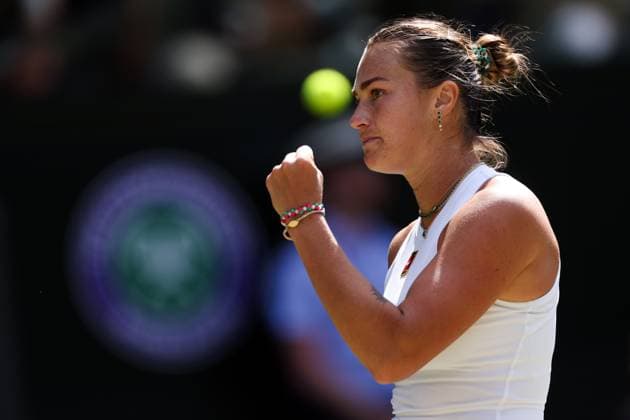 Aryna Sabalenka during her quarter final match Wimbledon Tennis Championships, Day 9, The All England Lawn Tennis and Croquet Club, London, UK - 08 Jul 2025London The All England Lawn Tennis and United Kingdom  Copyright: xEllaxLing Shutterstockx 15389337as