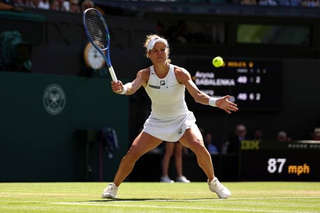 Laura Siegemund during her quarter final match Wimbledon Tennis Championships, Day 9, The All England Lawn Tennis and Croquet Club, London, UK - 08 Jul 2025London The All England Lawn Tennis and United Kingdom  Copyright: xEllaxLing Shutterstockx 15389337ba