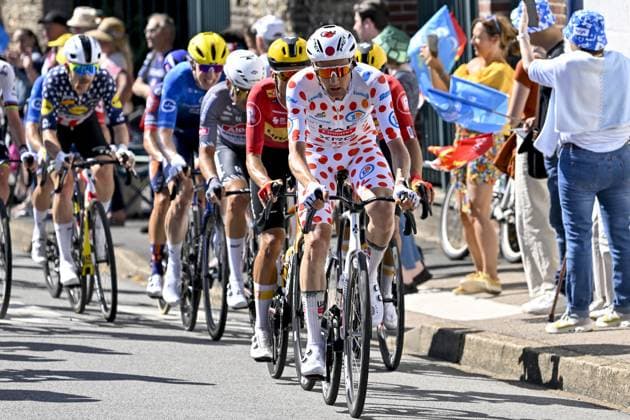 Belgian Tim Wellens of UAE Team Emirates pictured in action during the fourth stage of the 2025 Tour de France cycling, Amien Metropole - Rouen (173 km), on Tuesday 08 July 2025 in France. The 112th edition of the Tour de France starts on Saturday 5 July in Lille, France, and will finish in Paris, France on the 27th of July. POOLxJANxDExMEULENEIR  x128707109x