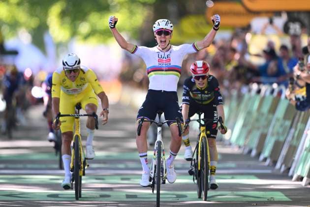 Cycling, Tour de France, Tadej Pogacar wins the 4th stage