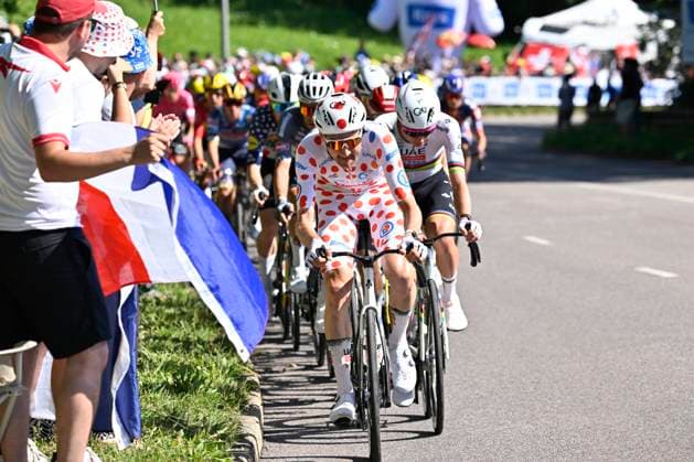 Tour de France 2025 Stage 4 ROUEN, FRANCE - JULY 08 : Wellens Tim (BEL) of UAE Team Emirates, Pogacar Tadej (SLO) of UAE Team Emirates during stage 4 of the 112th edition of Tour de France an UCI World Tour 2.UWT cycling road race stage for Men Elite of 173 km with start in Amiens Metropole and finish in Rouen on July 8, 2025 in Rouen, France, 08 07 2025 ( Motordriver Kenny Verfaillie - Rouen France  Copyright: xJanxDexMeuleneirx