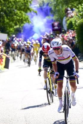 Slovenian Tadej Pogacar of UAE Team Emirates pictured in action during the fourth stage of the 2025 Tour de France cycling, Amien Metropole - Rouen (173 km), on Tuesday 08 July 2025 in France. The 112th edition of the Tour de France starts on Saturday 5 July in Lille, France, and will finish in Paris, France on the 27th of July. POOLxBERNARDxPAPON  x128712758x