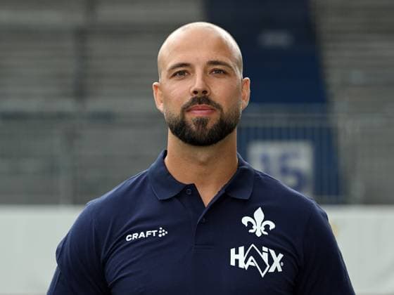 08 07 2025, xjhx, Soccer 2 Bundesliga, SV Darmstadt 98 photo appointment season 2025 26, Goalkeeper coach Alexander Kynaß SV Darmstadt 98 2 BL portrait appointment 2025 2026 Darmstadt