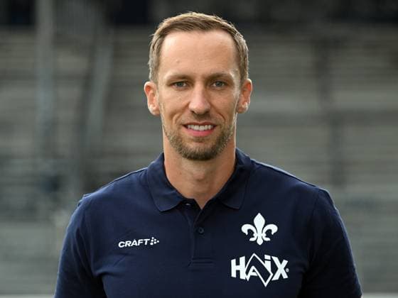 08 07 2025, xjhx, Football 2 Bundesliga, SV Darmstadt 98 photo session season 2025 26, Athletic trainer Christopher Busse SV Darmstadt 98 2 BL portrait session 2025 2026 Darmstadt