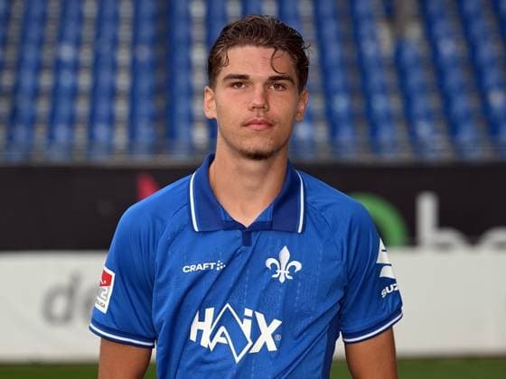 08 07 2025, xjhx, Football 2 Bundesliga, SV Darmstadt 98 photo appointment season 2025 26, Max Pfister SV Darmstadt 98 2 BL portrait appointment 2025 2026 Darmstadt