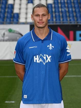 08 07 2025, xjhx, Football 2 Bundesliga, SV Darmstadt 98 photo appointment season 2025 26, Fynn Lakenmacher SV Darmstadt 98 2 BL portrait appointment 2025 2026 Darmstadt