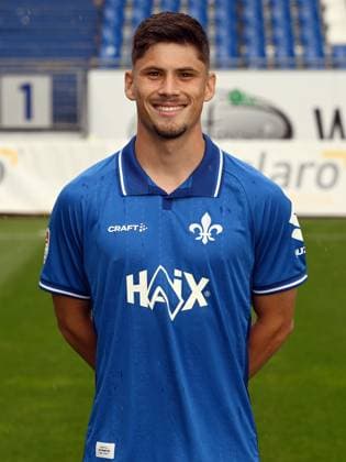 08 07 2025, xjhx, Football 2 Bundesliga, SV Darmstadt 98 photo appointment season 2025 26, Leon Klassen SV Darmstadt 98 2 BL portrait appointment 2025 2026 Darmstadt