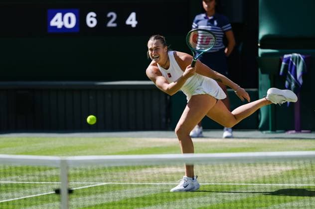 Wimbledon 2025 Day 9 Aryna Sabalenka v Laura Siegemund Wimbledon Championships 2025 Day 9, 08 07 25 Ladies’ Singles - Quarter Final Centre Court Aryna Sabalenka v Laura Siegemund Aryna Sabalenka in action  Copyright: xMarcxAspland ThexTimesx NINTCHDBPICT001008481324