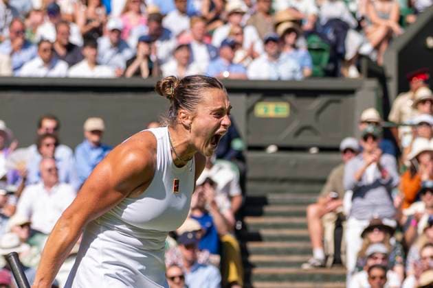 Aryna Sabalenka during her Wimbledon 2025 Women?s Singles Quarter Final match against Laura Siegemund at the All England Tennis Club in London, England (Richard Callis Sports Press Photo SPP) Copyright: xRichardxCallis SportsxPressxPhotox xSPPx spp-en-RiCaPrPh-SPP25_RiCa_08072025-1360396