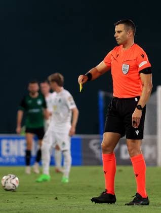 08.07.2025 Rrogozhine(Albania) KF Egnatia-Breidablik Kopavogur Champion s league first qualifyng round men s football Antoni Bandic Bosanski sudija sudac Bosnian referee :