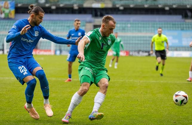 08.07.2025, Tallinn. UEFA Champions League first qualifying round. FCI Levadia VS RFS 0:1. Photo Madis Veltman, Postimees Tallinn Harjumaa Estonia 1MV08JUL25A10  Copyright: xMadisxVeltmanx 23 Herdi Prenga, 5 Mark Oliver Roosnupp