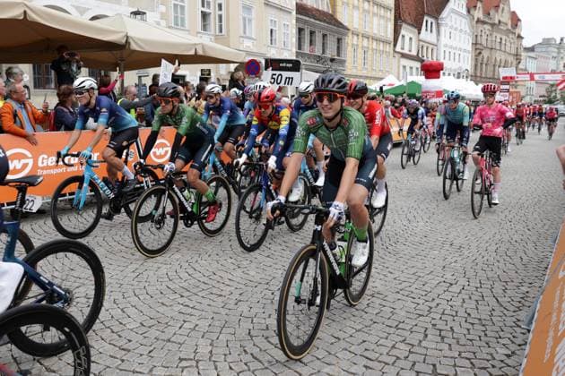 CYCLING - Tour of Austria 2025 STEYR,AUSTRIA,09.JUL.25 - CYCLING - Tour of Austria, stage 1, Steyr - Steyr. Image shows Paul Buschek (AUT Hrinkow Advarics).  GEPAxpictures xWalterxLuger