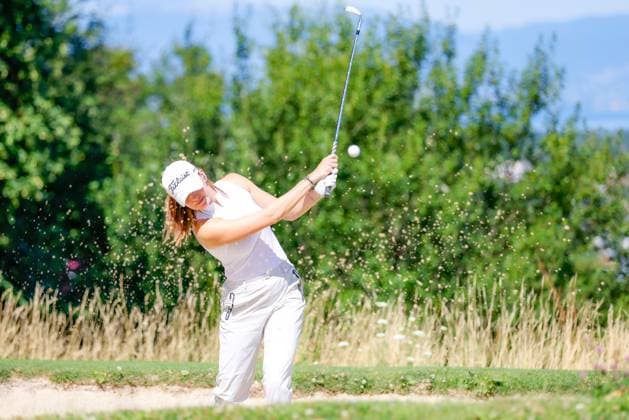 EVIAN-LES-BAINS, FRANCE - 09.07.2025: Nataliya Guseva (RUS) of The Amundi Evian Championship at the Evian Resort Golf Club on July 09, 2025 in Evian-les-Bains, France.