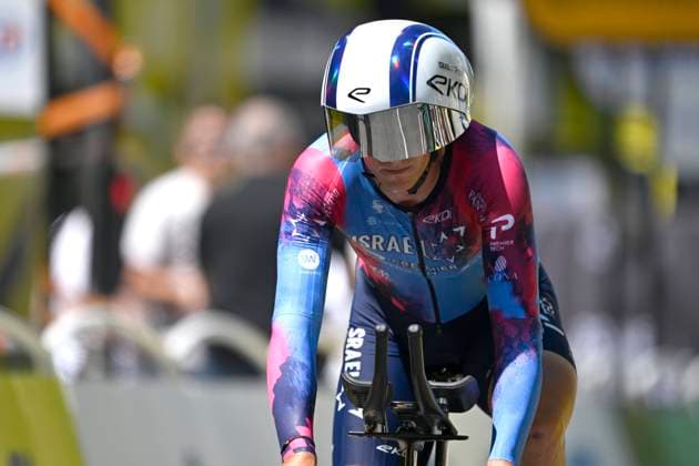 Tour de France 2025 Stage 5 CAEN, FRANCE - JULY 09 : Ackermann Pascal (GER) of Israel - Premier Tech during stage 5 of the 112th edition of Tour de France an UCI World Tour 2.UWT Individual Time Trial stage for Men Elite of 33 km with start in Caen and finish in Caen on July 9, 2025 in Caen, France, 09 07 2025 ( Motordriver Kenny Verfaillie - Caen France  Copyright: xJanxDexMeuleneirx