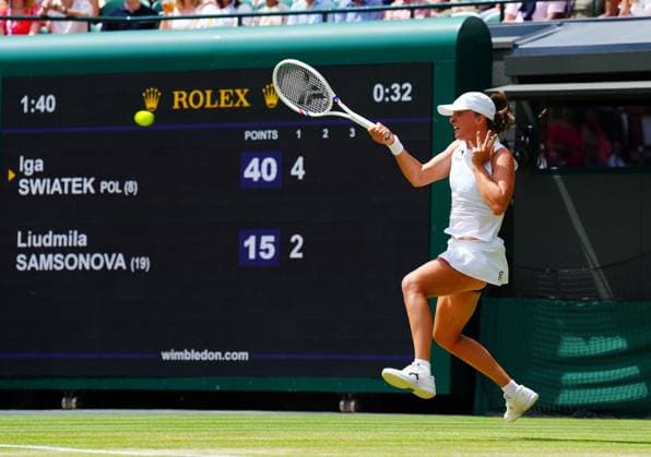 Iga Swiatek during her quarter final match Wimbledon Tennis Championships, Day 10, The All England Lawn Tennis and Croquet Club, London, UK - 09 Jul 2025London The All England Lawn Tennis and United Kingdom  Copyright: xJavierxGarcia Shutterstockx 15389393aa