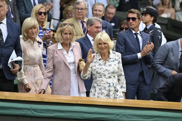 Tennis : Wimbledon -2025 - ITF - Tennis - Wimbledon - ITF - Queen Camilla dans la Royal Box GB  Copyright: xChryslenexCaillaudx xPznewzx