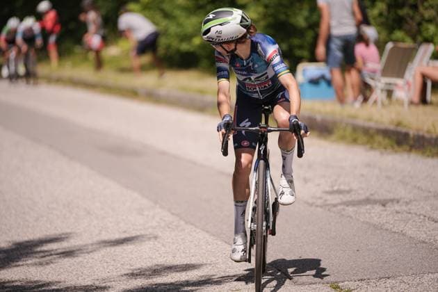 Ag Insurance - Soudal Team™s Gigante Sarah during the 4th stage of the Giro d™Italia Women, from Castello Tesino to Pianezze, Italy Wednesday, July 9, 2025. - cycling .  Copyright: xMarcoxAlpozzi LaPressex