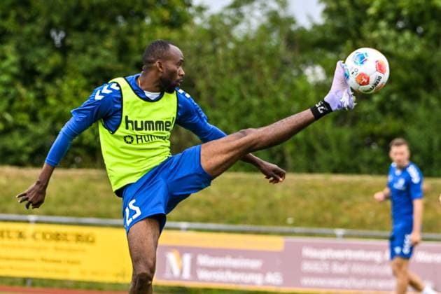 GER, 2 BL, 1 FC Magdeburg, training camp in Bad Wörishofen 09 07 2025, Stadion Am Unteren Hart, Bad Wörishofen, GER, 2 BL, 1 FC Magdeburg, training camp in Bad Wörishofen, in the picture Silas Gnaka Magdeburg, 25 nordphotoxGmbHx xHafner nph00200