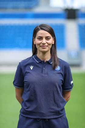 Sarah Saliba Karlsruhe SC Team Manager, GER, Karlsruher SC KSC, Karlsruhe , Football, 2 Bundesliga, Portaettermin, Season 2025 2026, 09 07 2025, DFL REGULATIONS PROHIBIT ANY USE OF PHOTOGRAPHS AS IMAGE SEQUENCES AND OR QUASI VIDEO, GER, Karlsruher SC KSC, Karlsruhe , Football, 2 Bundesliga, Portraettermin, Season 2025 2026, 09 07 2025 Karlsruhe Copyright: xEibner-Pressefoto JanxPrihodax EP_JPA