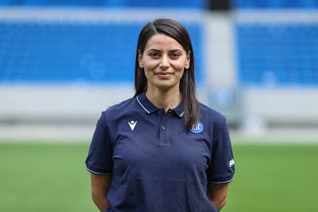 Sarah Saliba Karlsruhe SC Team Manager, GER, Karlsruher SC KSC, Karlsruhe , Football, 2 Bundesliga, Portaettermin, Season 2025 2026, 09 07 2025, DFL REGULATIONS PROHIBIT ANY USE OF PHOTOGRAPHS AS IMAGE SEQUENCES AND OR QUASI VIDEO, GER, Karlsruher SC KSC, Karlsruhe , Football, 2 Bundesliga, Portraettermin, Season 2025 2026, 09 07 2025 Karlsruhe Copyright: xEibner-Pressefoto JanxPrihodax EP_JPA