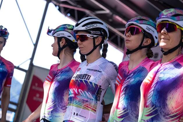 Antonia Niedermaier in White Jersey during Giro d Italia Women - Stage 4 - Castello Tesino Pianezze, Giro d Italia race in Pianezze, Italy, July 09 2025  Copyright: xTommasoxBerardi IPAxSportx xipa-agency.netx xx IPA_60192159 IPA_Agency_IPA60192159