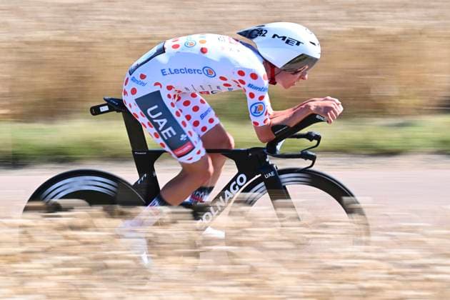Tour de France 2025 Stage 5 CAEN, FRANCE - JULY 09 : Pogacar Tadej (SLO) of UAE Team Emirates during stage 5 of the 112th edition of Tour de France an UCI World Tour 2.UWT Individual Time Trial stage for Men Elite of 33 km with start in Caen and finish in Caen on July 9, 2025 in Caen, France, 09 07 2025 ( Motordriver Kenny Verfaillie - Caen France  Copyright: xVincentxKalutx
