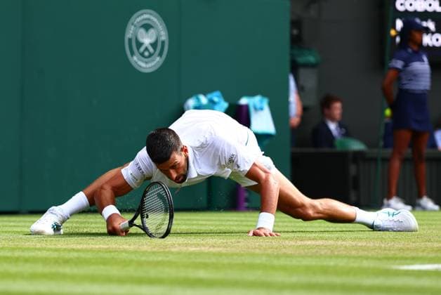 Novak Djokovic during his Quarter Final match Wimbledon Tennis Championships, Day 10, The All England Lawn Tennis and Croquet Club, London, UK - 09 Jul 2025London The All England Lawn Tennis and United Kingdom  Copyright: xJamesxMarsh Shutterstockx 15389394cv