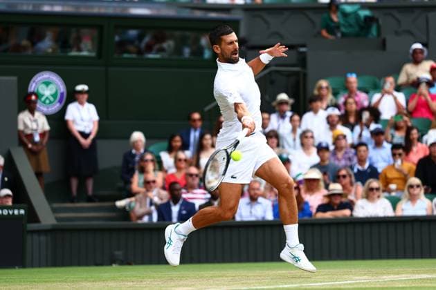 Novak Djokovic during his Quarter Final match Wimbledon Tennis Championships, Day 10, The All England Lawn Tennis and Croquet Club, London, UK - 09 Jul 2025London The All England Lawn Tennis and United Kingdom  Copyright: xJamesxMarsh Shutterstockx 15389394cx
