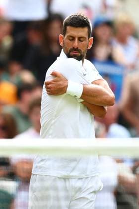 Novak Djokovic during his Quarter Final match Wimbledon Tennis Championships, Day 10, The All England Lawn Tennis and Croquet Club, London, UK - 09 Jul 2025London The All England Lawn Tennis and United Kingdom  Copyright: xJamesxMarsh Shutterstockx 15389394fl