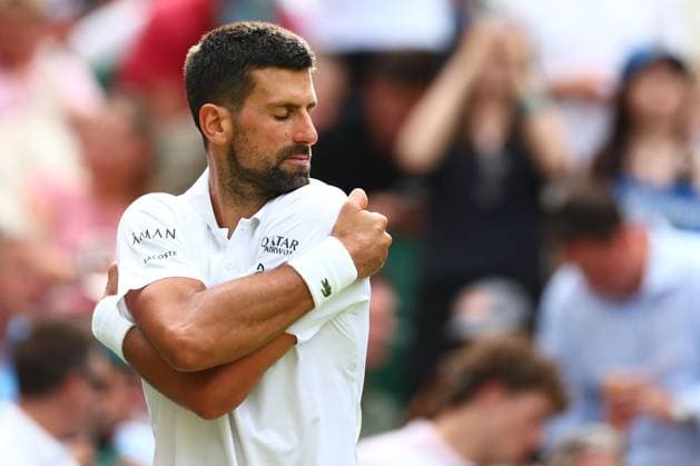Novak Djokovic during his Quarter Final match Wimbledon Tennis Championships, Day 10, The All England Lawn Tennis and Croquet Club, London, UK - 09 Jul 2025London The All England Lawn Tennis and United Kingdom  Copyright: xJamesxMarsh Shutterstockx 15389394fg